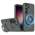 thumbnail image 1 of For Samsung Galaxy S23 Plus Case, Military Grade Shockproof Compatible with Magsafe Rotating Stand Bumper Drop Protection Phone Case Cover for Samsung Galaxy S23 Plus, Green, 1 of 6