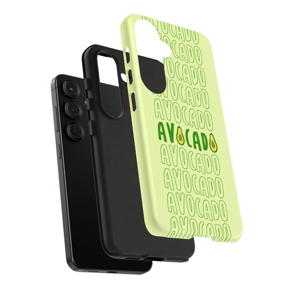 For Samsung Galaxy S23 Plus, Dual-Layer, Avocado Text Print, USA