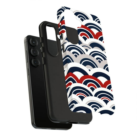 For Samsung Galaxy S23 Plus, Dual-Layer, Japanese Wave 8 Print, USA
