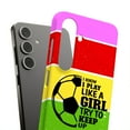 thumbnail image 1 of For Samsung Galaxy S23 Plus, Hard Shell, Girl Soccer Print, USA, 1 of 8