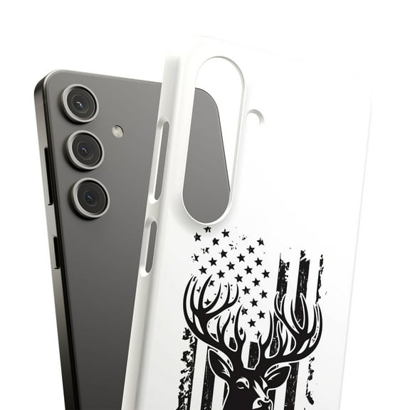 For Samsung Galaxy S23 Plus, Hard Shell, USA Flag Deer 3 Print, USA