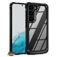 thumbnail image 1 of For Samsung Galaxy S23+ Plus Heavy Duty Hybrid Clear back Shield Hard PC + TPU Bumper Edge Frame Shockproof Protective Phone Case Cover by Xpression - Black, 1 of 8