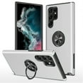thumbnail image 1 of For Samsung Galaxy S23 Plus Hybrid 360 Degree Rotatable Metal Invisible Ring Stand, Fit Magnetic Car Mount Shockproof Cover ,Xpm Phone Case [ Silver ], 1 of 8