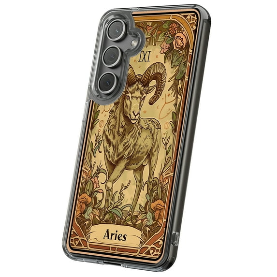 For Samsung Galaxy S23 Plus, Hybrid Clear, Zodiac Aries Print, USA