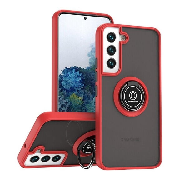 For Samsung Galaxy S23/S22 Ultra/Plus Shockproof Magnetic Ring Kickstand Case