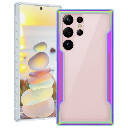For Samsung Galaxy S23 Ultra 5G Defender Metal Clear PC Soft TPU Phone Case For Samsung Galaxy S23 Ultra 5G