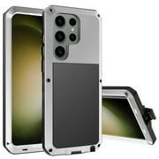 For Samsung Galaxy S23 Ultra 6.8 Inch(2023) Case Heavy Duty METAL ALUMINIUM Shockproof Cover -Silver