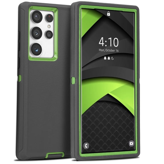 For Samsung Galaxy S23 Ultra Case Cover 3 in 1 Layers Rugged Heavy Duty Shockproof 6.8'' Grey
