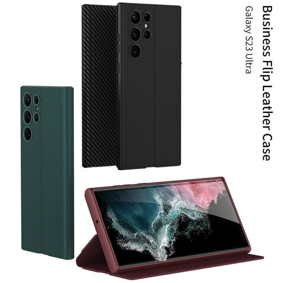 For Samsung Galaxy S23 Ultra/S23+/S23 Case Cover, Shockproof Luxury Business Flip Leather Wallet Slim Cover