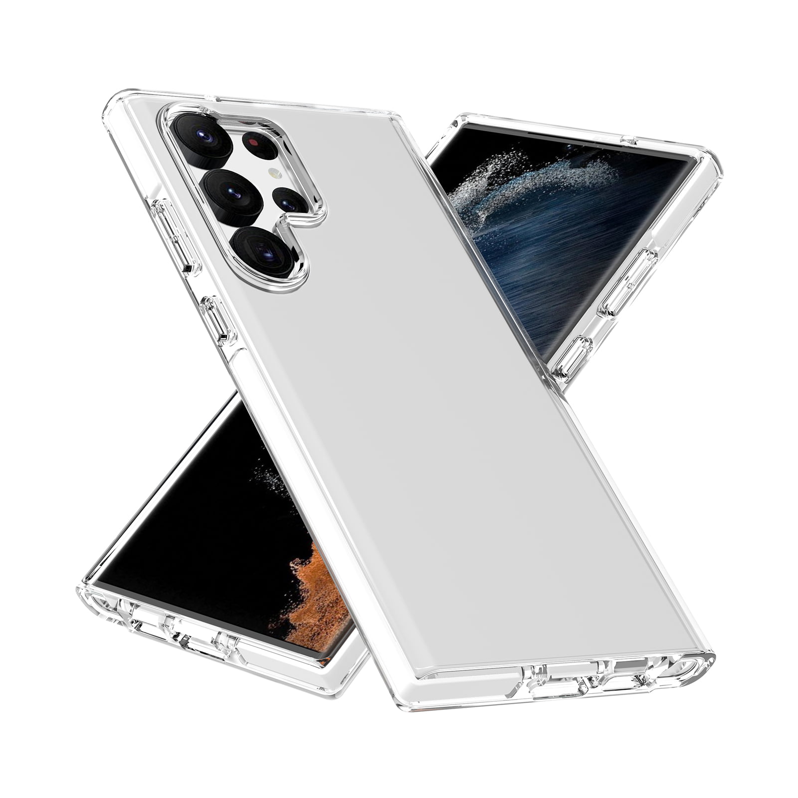 Silver Galaxy S23 Ultra clear case