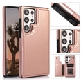 thumbnail image 1 of For Samsung Galaxy S23 Ultra Wallet Case with Card Holder, Premium PU Leather Kickstand Credit Card Slots Case,[RFID Blocking] Double Magnetic Clasp Back Flip Durable Shockproof Cover, Rosegold, 1 of 16