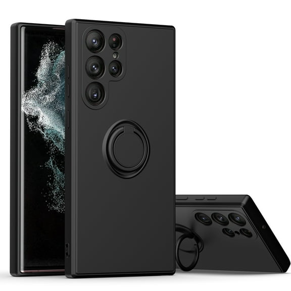 For Samsung Galaxy S23 ultra 5G Ring Kickstand TPU Silicone Phone Case For Samsung Galaxy S23 ultra 5G