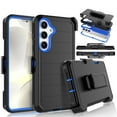 thumbnail image 1 of For Samsung Galaxy S24 5G Case,Takfox Holster Phone Case with Built-in Screen Protector Swivel Belt Clip [3 Layers] Heavy Duty Full Body Protection Shockproof Kickstand Cover- Black/Blue, 1 of 10
