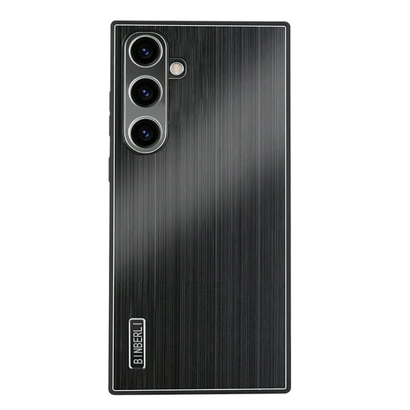 For Samsung Galaxy S24+ Case Slim Fit Soft TPU + Metal Super Ultra-Thin S24+ Phone Back Cover Light Protective Brushed Finish Coating Case Compatible Samsung Galaxy S24+,Black