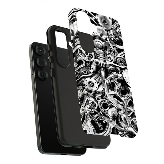 For Samsung Galaxy S24, Dual-Layer, Racing Engine 3 Print, USA