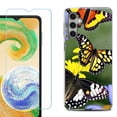 thumbnail image 1 of For Samsung Galaxy S24 FE Fan Edition Phone Case Cover with Tempered Glass Screen Protector, by OneToughShield - Butterfly Flower, 1 of 4