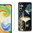 thumbnail image 1 of For Samsung Galaxy S24 FE Fan Edition Phone Case Cover with Tempered Glass Screen Protector, by OneToughShield - Butterfly Translucent, 1 of 4