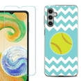 thumbnail image 1 of For Samsung Galaxy S24 FE Fan Edition Phone Case Cover with Tempered Glass Screen Protector, by OneToughShield - Chevron/Softball, 1 of 4