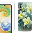 thumbnail image 1 of For Samsung Galaxy S24 FE Fan Edition Phone Case Cover with Tempered Glass Screen Protector, by OneToughShield - Daffodils, 1 of 4