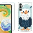 thumbnail image 1 of For Samsung Galaxy S24 FE Fan Edition Phone Case Cover with Tempered Glass Screen Protector, by OneToughShield - Eagle Smile, 1 of 4