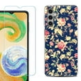 thumbnail image 1 of For Samsung Galaxy S24 FE Fan Edition Phone Case Cover with Tempered Glass Screen Protector, by OneToughShield - Floral Garden, 1 of 4