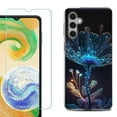 thumbnail image 1 of For Samsung Galaxy S24 FE Fan Edition Phone Case Cover with Tempered Glass Screen Protector, by OneToughShield - Glowing Flower, 1 of 4