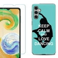 thumbnail image 1 of For Samsung Galaxy S24 FE Fan Edition Phone Case Cover with Tempered Glass Screen Protector, by OneToughShield - Keep Calm / Dancing, 1 of 4