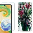 thumbnail image 1 of For Samsung Galaxy S24 FE Fan Edition Phone Case Cover with Tempered Glass Screen Protector, by OneToughShield - Lily, 1 of 4
