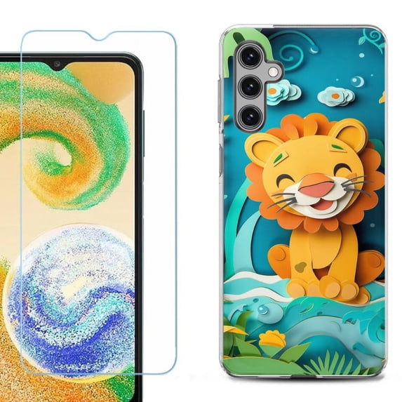 For Samsung Galaxy S24 FE Fan Edition Phone Case Cover with Tempered Glass Screen Protector, by OneToughShield - Lion Craft