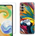 thumbnail image 1 of For Samsung Galaxy S24 FE Fan Edition Phone Case Cover with Tempered Glass Screen Protector, by OneToughShield - Macaw, 1 of 4