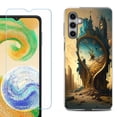 thumbnail image 1 of For Samsung Galaxy S24 FE Fan Edition Phone Case Cover with Tempered Glass Screen Protector, by OneToughShield - Melting Clock, 1 of 4