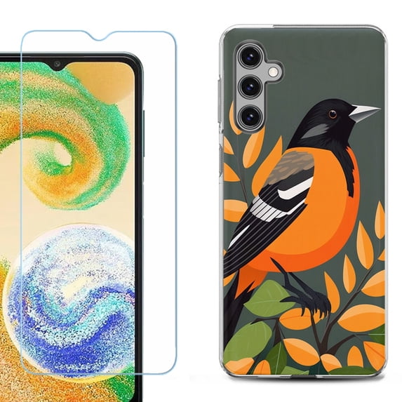 For Samsung Galaxy S24 FE Fan Edition Phone Case Cover with Tempered Glass Screen Protector, by OneToughShield - Oriole