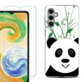 thumbnail image 1 of For Samsung Galaxy S24 FE Fan Edition Phone Case Cover with Tempered Glass Screen Protector, by OneToughShield - Panda, 1 of 4