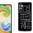 thumbnail image 1 of For Samsung Galaxy S24 FE Fan Edition Phone Case Cover with Tempered Glass Screen Protector, by OneToughShield - Positive Words, 1 of 4