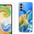 thumbnail image 1 of For Samsung Galaxy S24 FE Fan Edition Phone Case Cover with Tempered Glass Screen Protector, by OneToughShield - Sea Turtle, 1 of 4