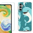 thumbnail image 1 of For Samsung Galaxy S24 FE Fan Edition Phone Case Cover with Tempered Glass Screen Protector, by OneToughShield - Smiling Dolphin, 1 of 4