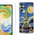 thumbnail image 1 of For Samsung Galaxy S24 FE Fan Edition Phone Case Cover with Tempered Glass Screen Protector, by OneToughShield - Starry Night Eiffel, 1 of 4