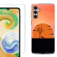 thumbnail image 1 of For Samsung Galaxy S24 FE Fan Edition Phone Case Cover with Tempered Glass Screen Protector, by OneToughShield - Sunset Dachshund, 1 of 4
