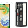 thumbnail image 1 of For Samsung Galaxy S24 FE Fan Edition Phone Case Cover with Tempered Glass Screen Protector, by OneToughShield - Vintage Cassette, 1 of 4