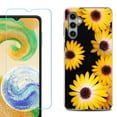 thumbnail image 1 of For Samsung Galaxy S24 FE Fan Edition Phone Case Cover with Tempered Glass Screen Protector, by OneToughShield - Yellow Flower, 1 of 4