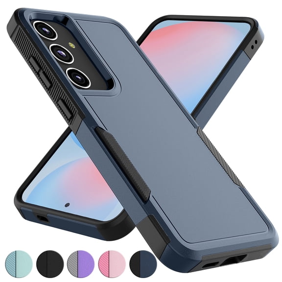 For Samsung Galaxy S24 FE Phone Case, Ebizware Shockproof Case Military Grade Heavy Duty Full Body Protection Rugged Cover for Galaxy S24 FE, Blue