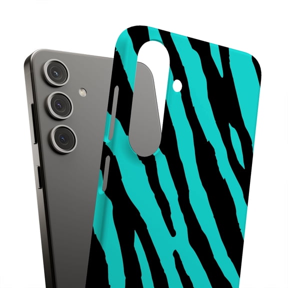 For Samsung Galaxy S24, Hard Shell, Bule Zebra Skin Print, USA