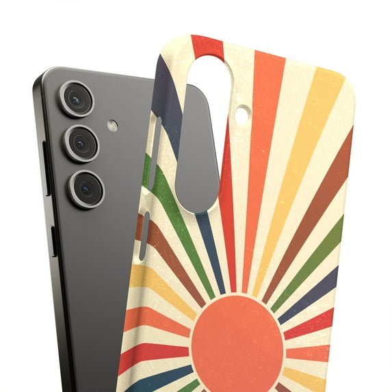 For Samsung Galaxy S24, Hard Shell, Vintage Sun Print, USA