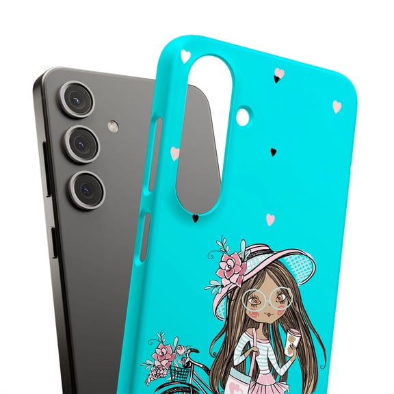 For Samsung Galaxy S24, Hard Shell, Teen Bicycle 2 Print, USA