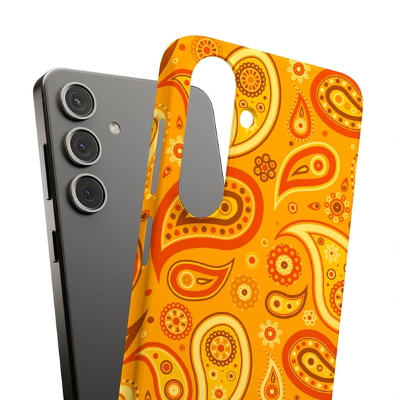 For Samsung Galaxy S24, Hard Shell, Yellow Bandana Print, USA