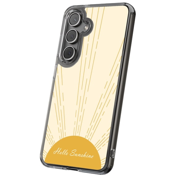 For Samsung Galaxy S24, Hybrid Clear, Hello Sunshine Print, USA