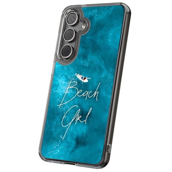 For Samsung Galaxy S24, Hybrid Clear, Sexy Beach Girl Print, USA