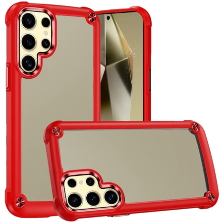 For Samsung Galaxy S24+ Plus Case Hybrid Cover Metal Buttons Raised Camera Lip