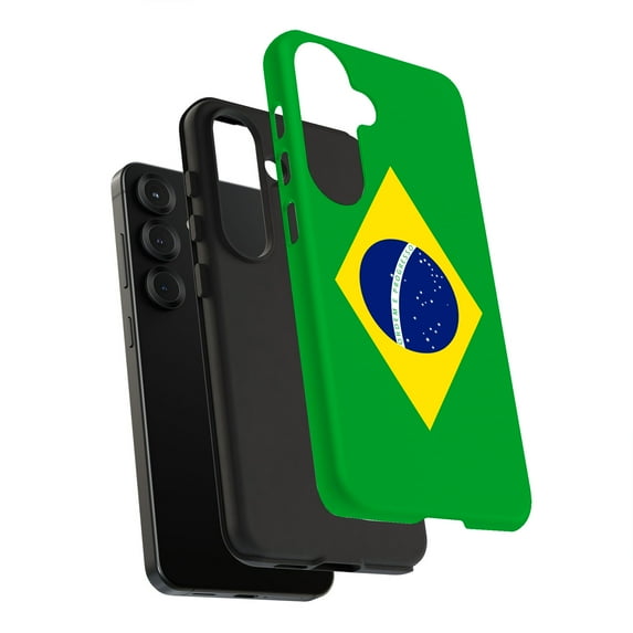 For Samsung Galaxy S24 Plus, Dual-Layer, Flag Brazil Print, USA
