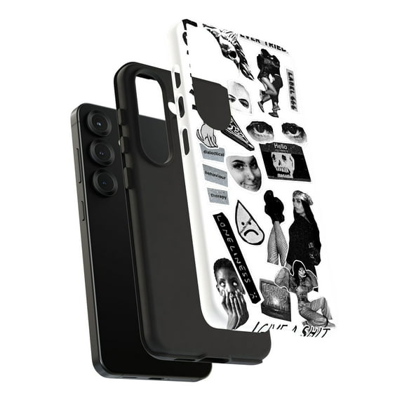 For Samsung Galaxy S24 Plus, Dual-Layer, Grunge Collage5 Print, USA